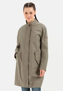 Damen Camel Active Jacken & Westen^Wasserabweisender Mantel mit Stehkragen