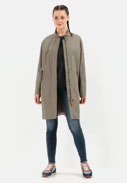 Damen Camel Active Jacken & Westen^Wasserabweisender Mantel mit Stehkragen