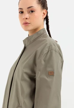 Damen Camel Active Jacken & Westen^Wasserabweisender Mantel mit Stehkragen