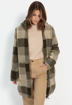 Damen Camel Active Jacken & Westen^Wollmantel mit Kapuze