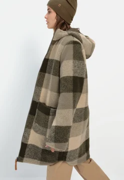 Damen Camel Active Jacken & Westen^Wollmantel mit Kapuze