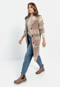 Damen Camel Active Jacken & Westen^Wollmantel mit Reverskragen